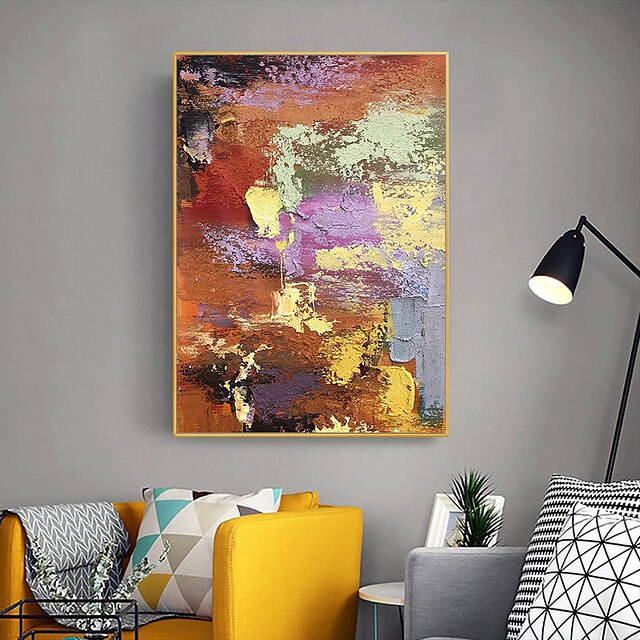 Mintura Handmade Abstract Texture Oil Paintings On Canvas Wall Art Decoration Modern Picture For Home Decor Rolled Frameless Unstretched Painting