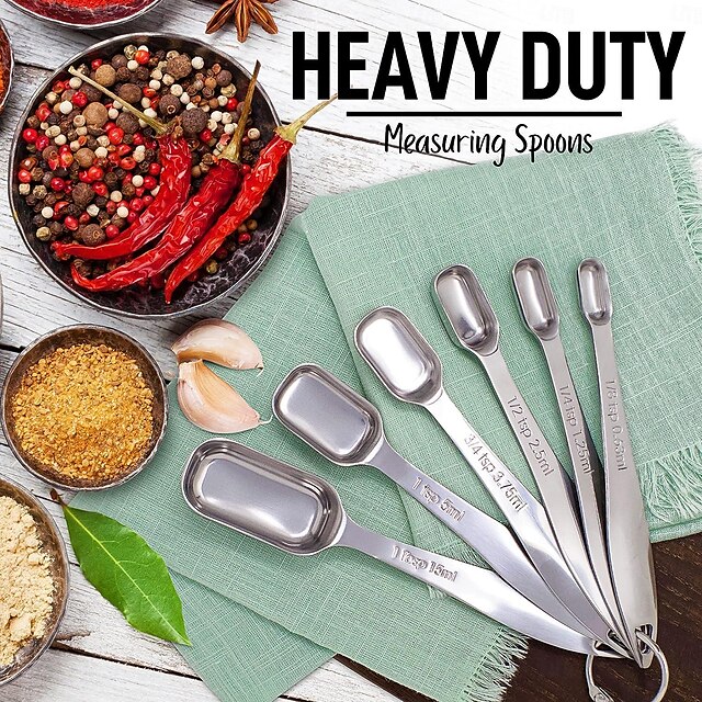 6/10pcs Measuring Cups Premium Stackable Tablespoons Measuring Spoon