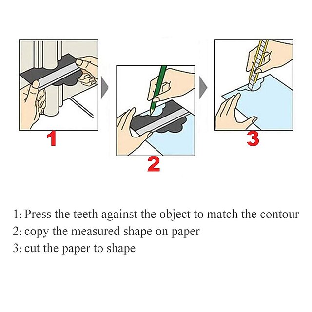 Contour Gauge Plastic Profile Copy Contour Gauges Standard Wood Marking Tool Tiling Laminate Tiles Tools Profile Measuring Tools